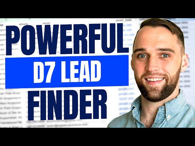 How To Build Laser Targeted Lists With D7 Lead Finder | Complete Tutorial