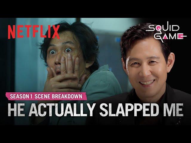 Lee Jung-jae breaks down the ddakji scene with Gong Yoo | Squid Game | Netflix [ENG SUB]