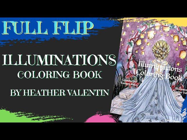 ILLUMINATIONS COLORING BOOK BY HEATHER VALENTIN FLIP THROUGH