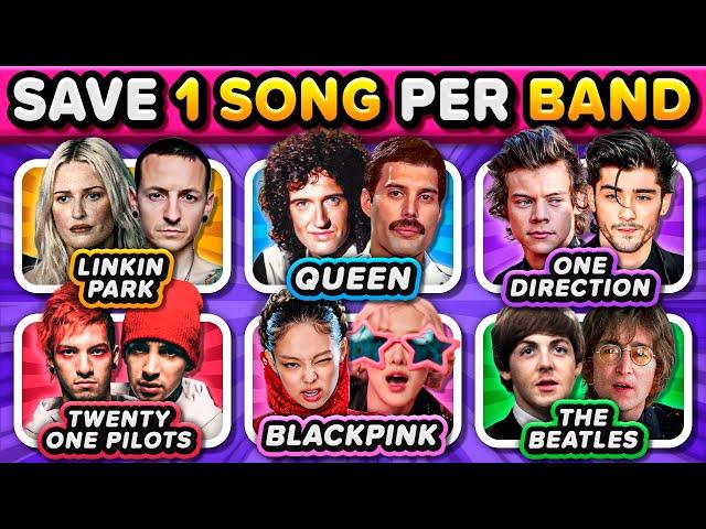 SAVE 1 SONG PER BAND   Most Popular Bands & Groups! (6 Songs Each One) | Music Quiz