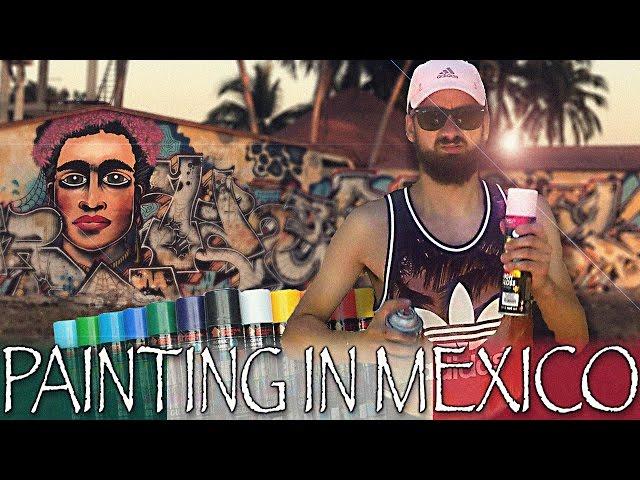 GRAFFITI MEXICO - LECHE ONE - FRIDA KAHLO with CHEAP SPRAY CANS