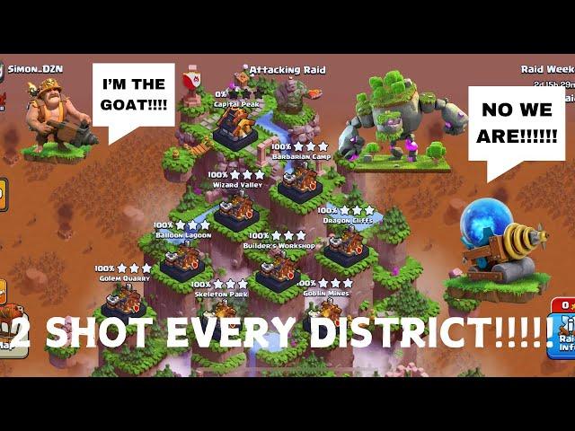 BEST Clan Capital Attack Strategies | Two Shot Every District Easily | Clash of Clans