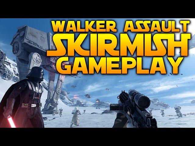 Star Wars Battlefront: WALKER ASSAULT SKIRMISH GAMEPLAY [All Difficulties & Versus]