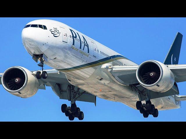 PAKISTAN International Airlines (PIA) B777 Landings & Takeoffs | Plane Spotting (LHR/MAN/BHX) + ATC