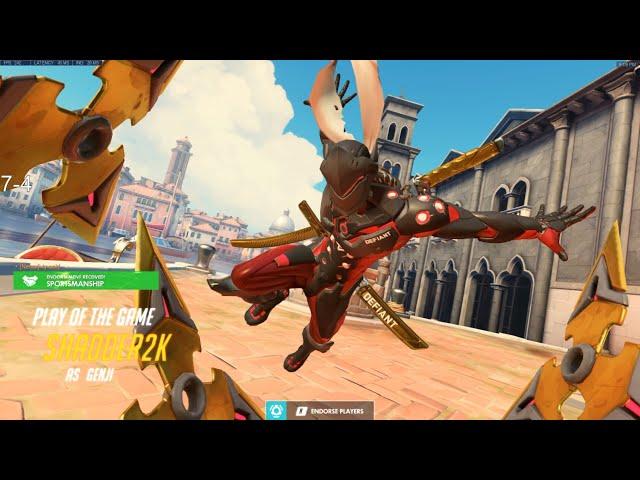 Overwatch Rank 1 Genji Shadder2k Showing His Gameplay Skills -POTG-