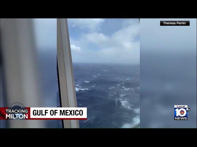 Cruise ship passengers give firsthand view of sailing through a hurricane