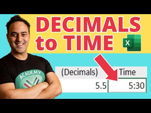 Decimal to Time in Excel