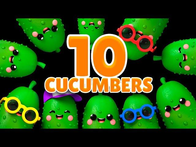 10 CUCUMBERS SONG Counting from 1 to 10! by Baby Fruit Dancing Sensory Video