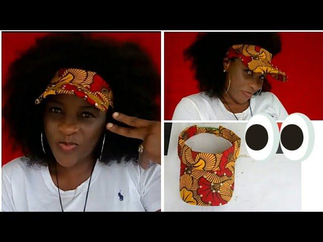 How I made a visor cap with Ankara fabric