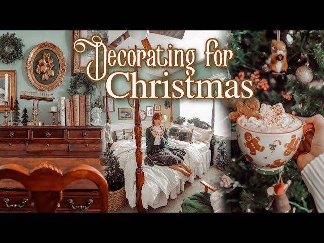 DECORATE FOR CHRISTMAS WITH ME  Very Cozy, Vintage Ski Lodge Aesthetic 