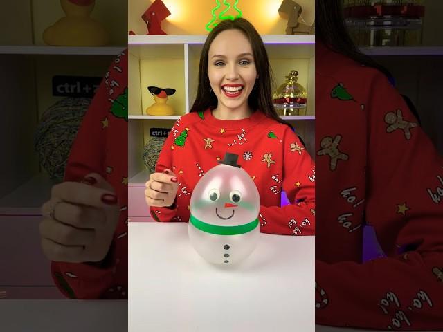 Снеговик неваляшка из шара на Новый год    #своимируками #снеговик