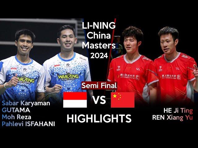 SEMI FINAL | Sabar /Reza vs HE Ji Ting /REN Xiang Yu | China Masters 2024 Badminton