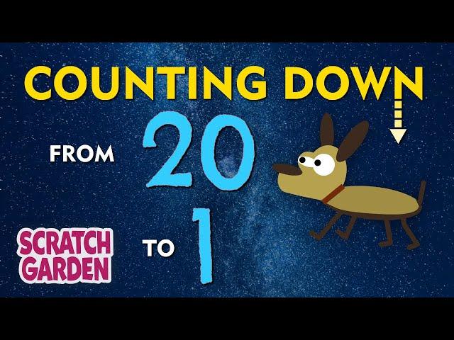 The Counting Down from 20 Song | Counting Songs | Scratch Garden
