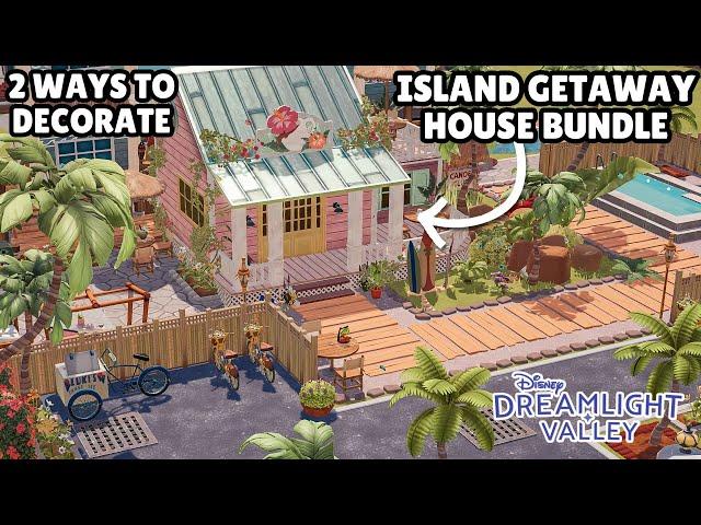 2 WAYS TO DECORATE//ISLAND GETAWAY STITCH PREMIUM SHOP BUNDLE//SPEED BUILD//DISNEY DREAMLIGHT VALLEY