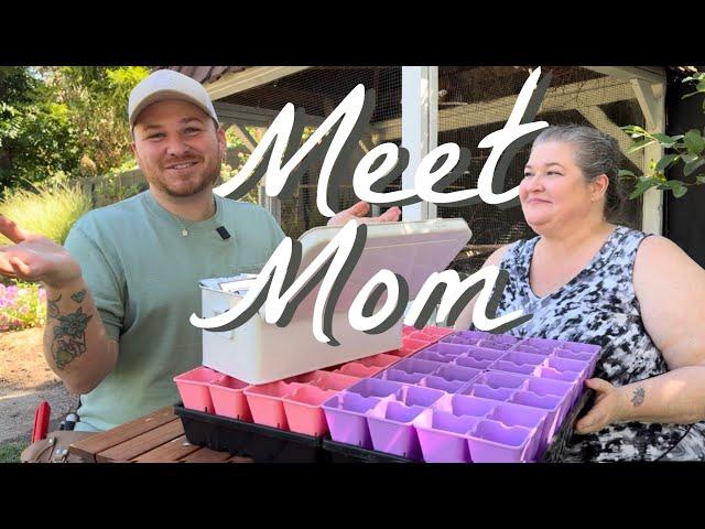 Seeds With My Mom &  Planting Hostas  || Visit Our Garden