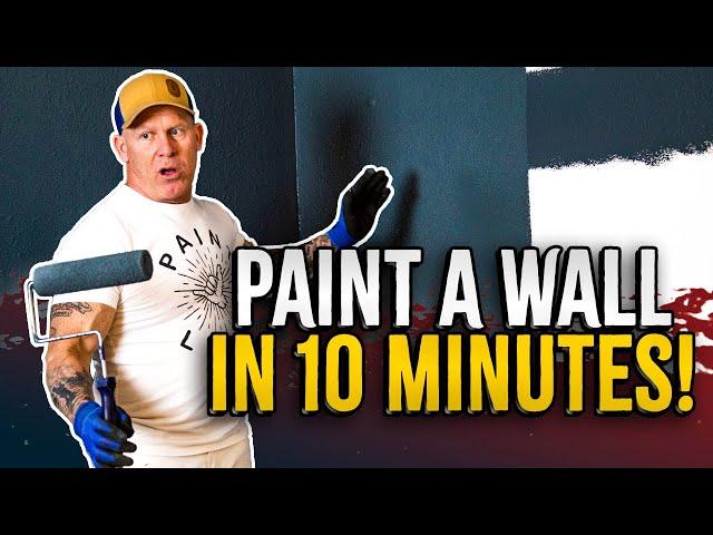 ROLLING WALLS FAST.  How to paint a room in 1 hour.  Fast painting hacks. DIY house painting.