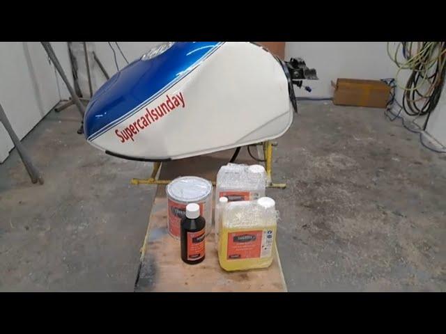 Tankroxx fuel tank sealer, Suzuki srad, preparation for the Gold Cup.