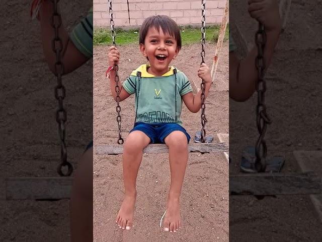 Aarsh Enjoying The Swings
