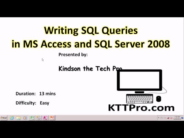 Writing SQL Queries in  SQL Server and MS Access