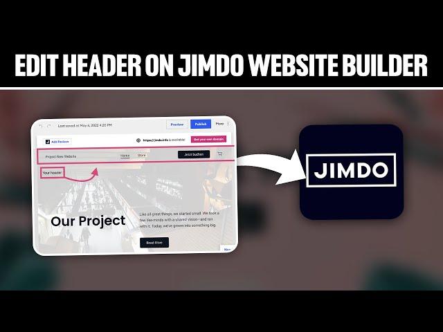 How To Edit Header On Jimdo Website Builder 2024! (Full Tutorial)