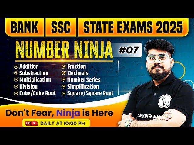 Number Ninja | Simplification, Number Series, Arithmetic, Data Interpretation | Maths Tricks #7