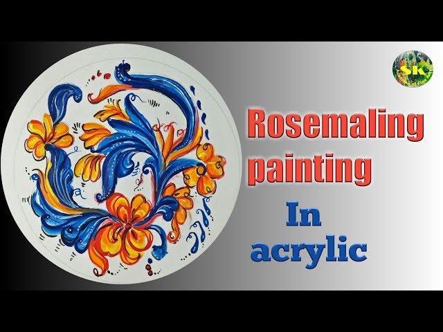 Rosemaling painting || how to do Rosemaling painting step by step.