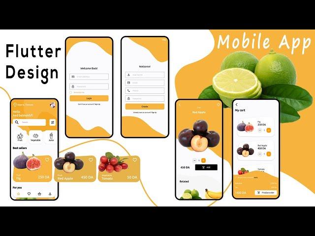 Food Delivery Mobile App -Flutter UI- Speed Code.