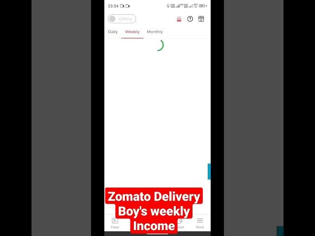 zomato delivery boy weekly Earning #shorts