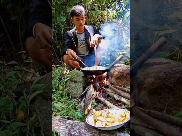 masak dialam | tarzan ganteng survival mukbang