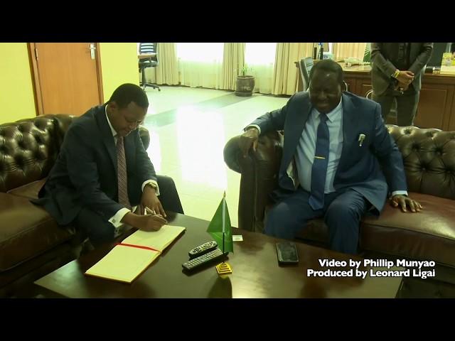 Governor Mutua makes a courtesy call to ODM Party Leader Raila Odinga