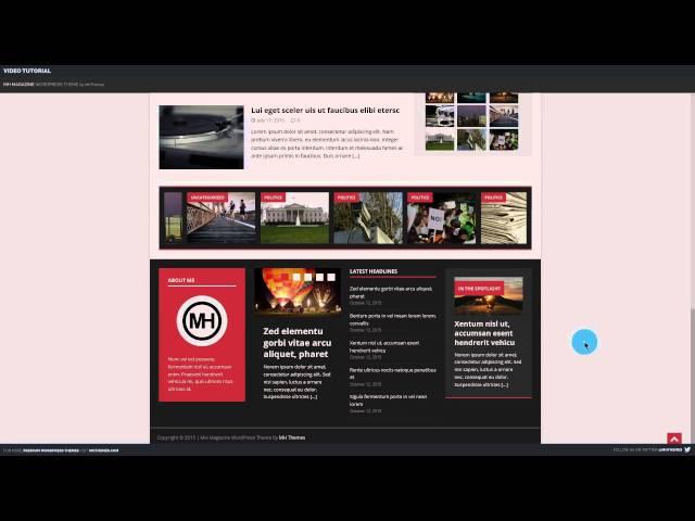 Video Tutorial: MH Magazine WordPress Theme v3.0.0