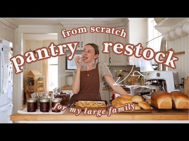 Huge Pantry Restock FROM SCRATCH | breakfast sausage, chicken bouillon, bounty bark, jam, & more!