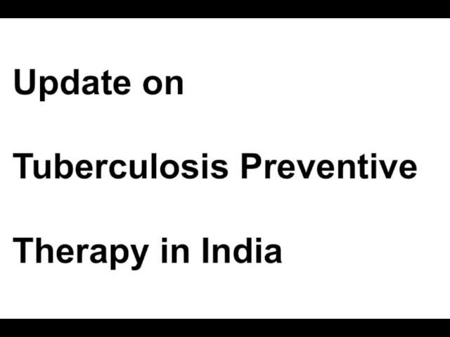 Revised Guidelines on TB preventive therapy