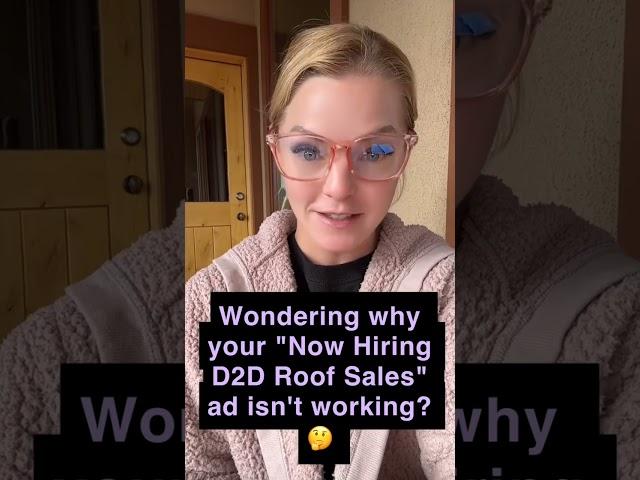 Frustrated recruiting roof sales reps?