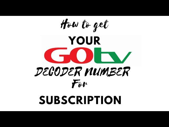 How to get your Gotv number for subscription