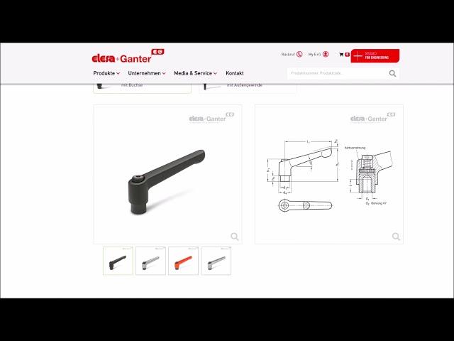 Der Elesa+Ganter CAD Produkt Konfigurator