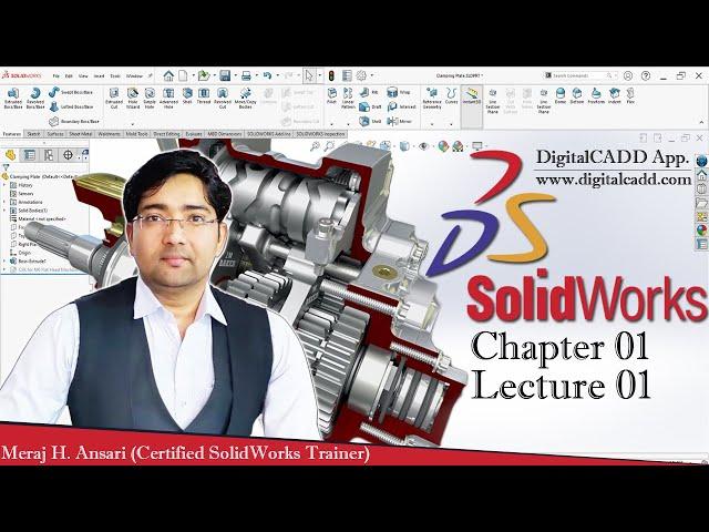 Solidworks Full Course | In Hindi | SolidWorks Tutorials | DigitalCADD | Certificate | Ansari Sir.