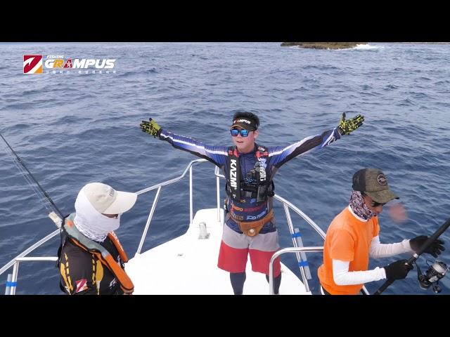 GT FISHING INDONESIA KOMODO GT 25kg STRIKE ~!! Daiwa dogfight 7000H , NS Boca 86