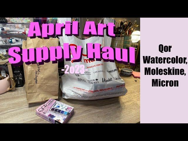 April Art Supply Haul, pens, Moleskine sketchbooks, Qor Watercolors   ️