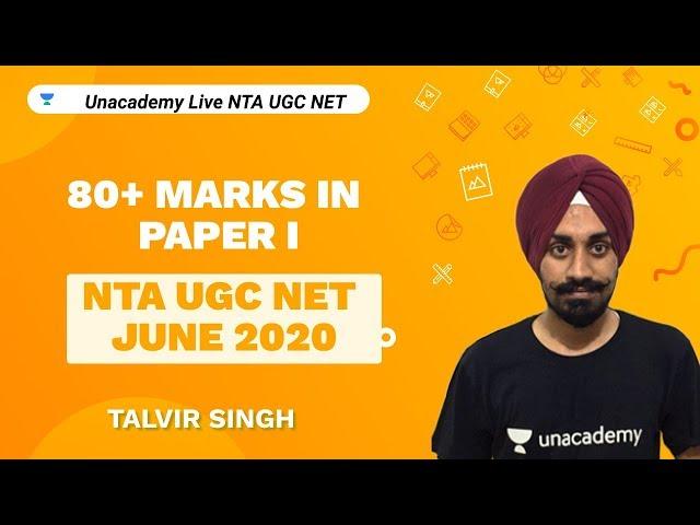 Score 80+ in Paper I | Unacademy Live NTA UGC NET | Talvir Singh