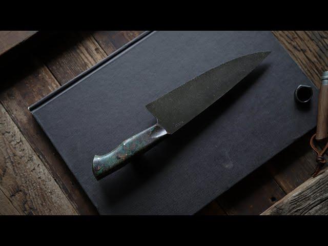 Making a stonewash chef's knife (with a few tips!)