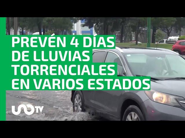 Alerta por lluvias torrenciales en México: Se pronostican 4 días de fuertes precipitaciones