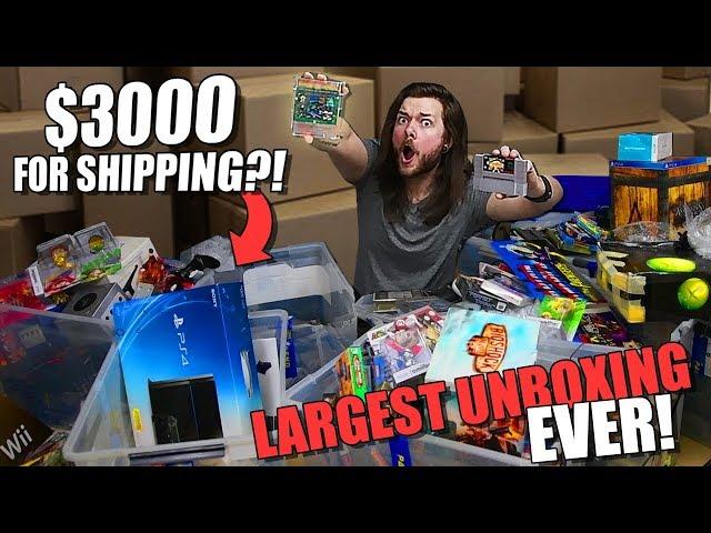 Largest Video Game Collection Unboxing Ever! *$3000* IN SHIPPING!