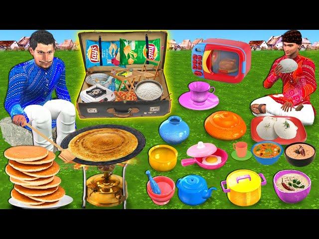 Dosa Idli Cooking on Rasoi Suitcase Kitchen Set Toys Collection Hindi Kahaniya Hindi Moral Stories