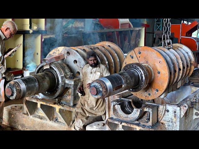 How To Install Crush Machine Syndicator | Changing Bearing Brackets,Rooter And Pins | Jaw Crusher