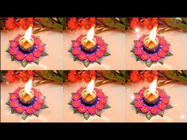 Diwali decoration ideas | How to make diya stand with cardboard | Diy diya decoration ideas #diwali