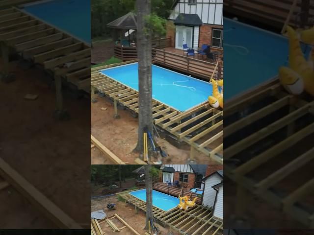 How Many Code Violations can you spot? #diy #poolbuild #swimmingpool #intexpool #pool