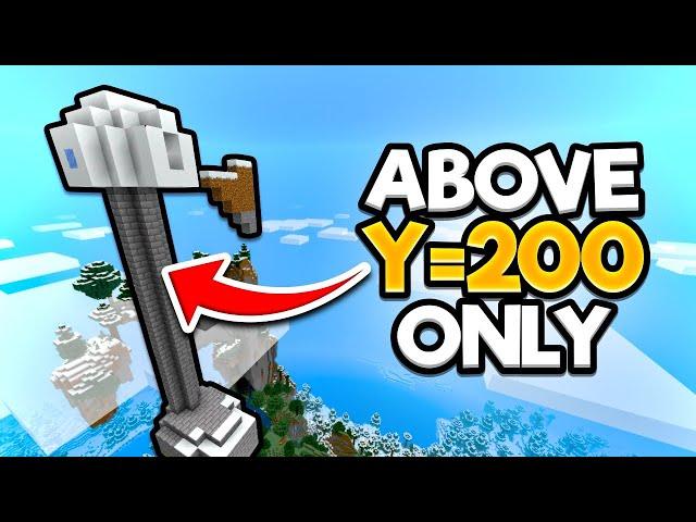 Minecraft Hardcore, But I Can Never Go Below Y:200