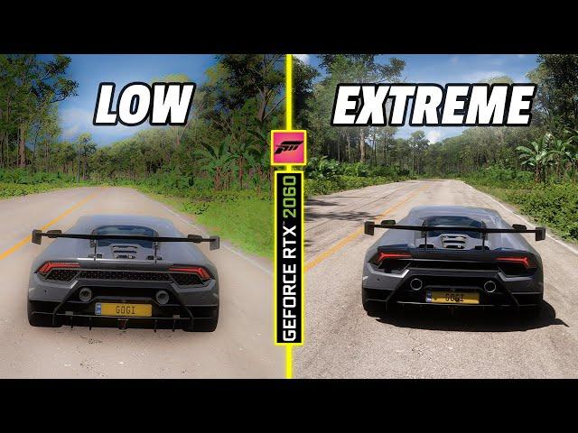 Forza Horizon 5: LOW vs EXTREME graphics | RTX 2060 6GB