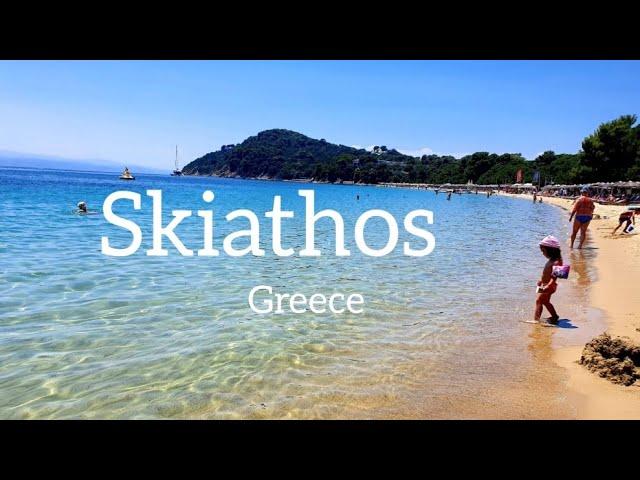 Skiathos, Greece - Koukounaries Beach & City Walking Tour 4K Video